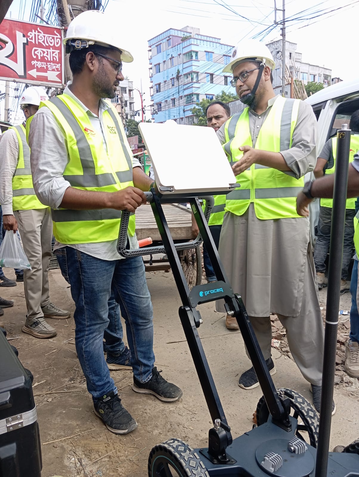 Utility detection using GPR survey at Nandipara